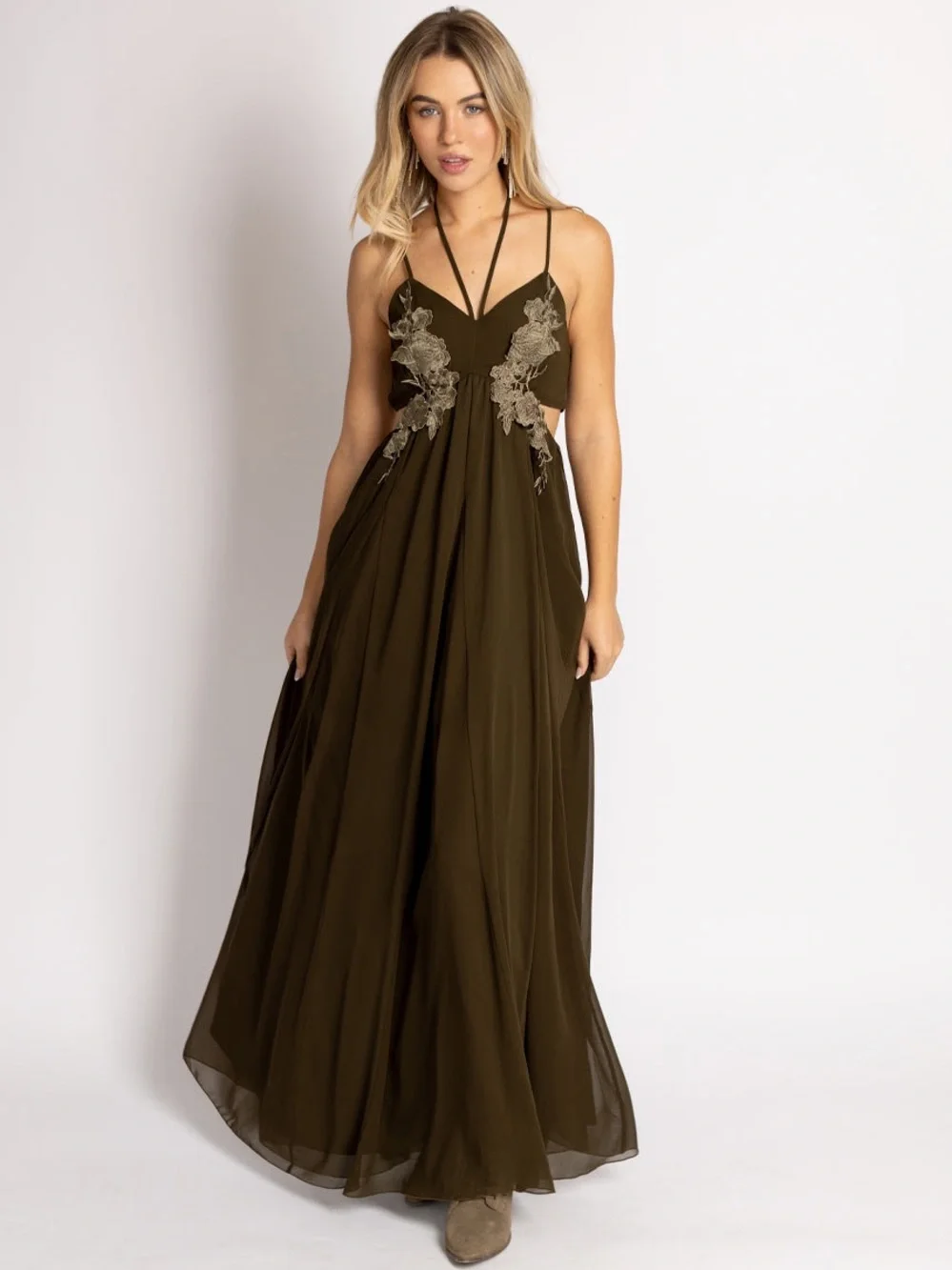 Joyfolie Mari Maxi Dress Size XXL Cottagecore Fairy Western Boho Chic Festival - Picture 6 of 16